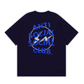 Anti Social Social Club Blue Lightning Circle Logo T-Shirt - Navy Blue