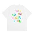 Anti Social Social Club Multi-Color Letters Logo T-Shirt - White