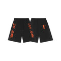 Vlone "Die Alone" Graphic Sweatshorts - Black/Orange