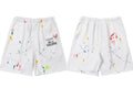 Gallery Dept. Paint Splatter French Terry Shorts - White